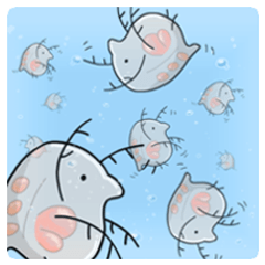 [LINEスタンプ] ミジンコくんと愉快な仲間達