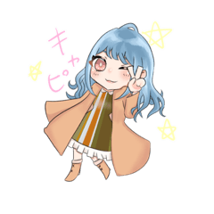 [LINEスタンプ] 青髪少女の喜怒哀楽