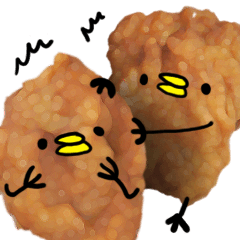 [LINEスタンプ] 唐揚げが・・・