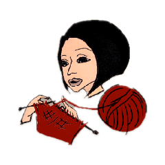 [LINEスタンプ] 前下がりボブ女