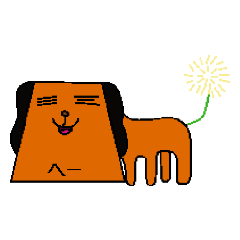 [LINEスタンプ] ドット絵チックでシンプルな犬のスタンプ。