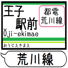 [LINEスタンプ] 都電荒川線 駅名 シンプル＆いつでも