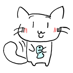 [LINEスタンプ] かわいい白い猫