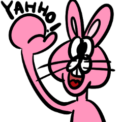 [LINEスタンプ] ハッピーうさぎ野郎