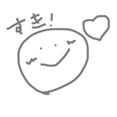 [LINEスタンプ] 手書き文字と丸顔さん