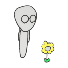 [LINEスタンプ] 丸眼鏡の宇宙人