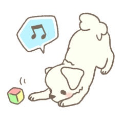 [LINEスタンプ] わんこ日和( しろ )