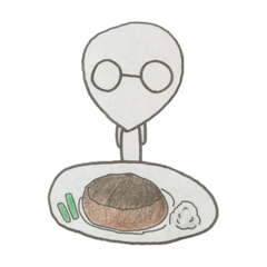 [LINEスタンプ] 丸眼鏡の宇宙人6