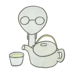 [LINEスタンプ] 丸眼鏡の宇宙人7