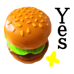 [LINEスタンプ] 【荒ぶる】ハンバーガーの画像（メイン）