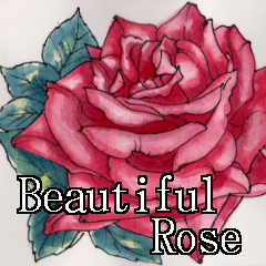 [LINEスタンプ] 美しい薔薇 日本語＆英語 日常会話