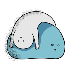 [LINEスタンプ] 疲れ果てて溶ける人