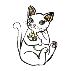 [LINEスタンプ] おすましネコ