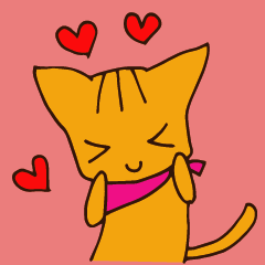 [LINEスタンプ] ゆるオレンジねこ