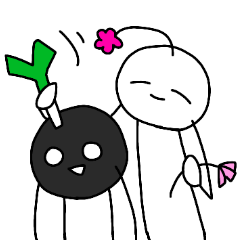 [LINEスタンプ] 白い実と黒い実のスタンプぷらすあるふぁ