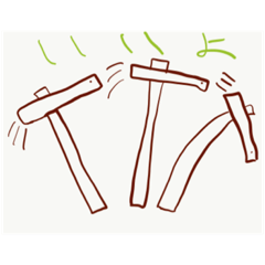 [LINEスタンプ] もち君うす君きね君の日常