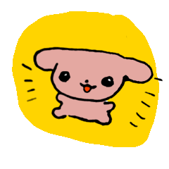 [LINEスタンプ] あまりベロが出ていない犬