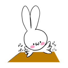 [LINEスタンプ] よくぼうにちゅうじつなうさぎ①