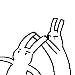 [LINEスタンプ] うさぎの様子