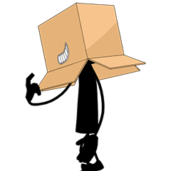 [LINEスタンプ] ちょっとイラっとする箱の人