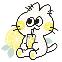 [LINEスタンプ] (旧版)レモンほっぺのリモーネちゃん