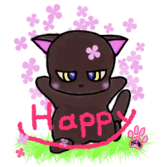 [LINEスタンプ] 黒猫のむちゃる。