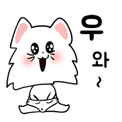 [LINEスタンプ] 可愛い猫/(korea text version1)
