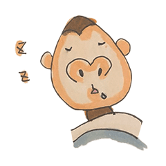 [LINEスタンプ] ほんわかおサルのまったり日常スタンプ