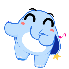[LINEスタンプ] 青い愛の象