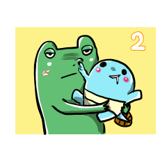 [LINEスタンプ] かえる育児2