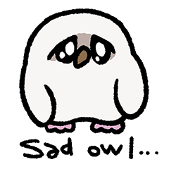 [LINEスタンプ] sad owl