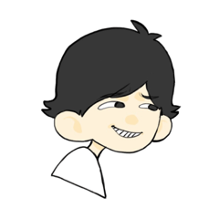 [LINEスタンプ] くろかみぼーい