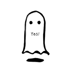 [LINEスタンプ] 無表情なおばけ 時々 腐  I am ghost