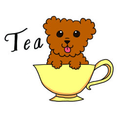 [LINEスタンプ] 犬のワンちゃん：紅茶大好き