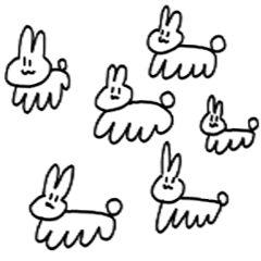 [LINEスタンプ] うさぎたちのかんじょう