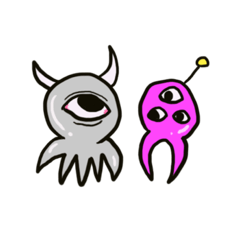 [LINEスタンプ] 目目目うちうじん