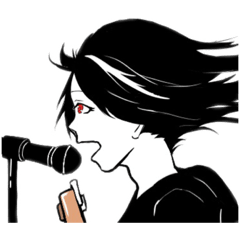 [LINEスタンプ] Singing Girl  so cool
