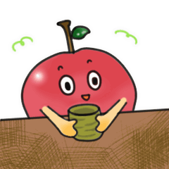 [LINEスタンプ] 動く赤いリンゴのスタンプの画像（メイン）