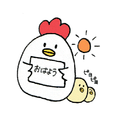 にわとり親子の日常