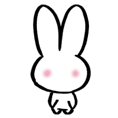 [LINEスタンプ] のっぺらうさぎ