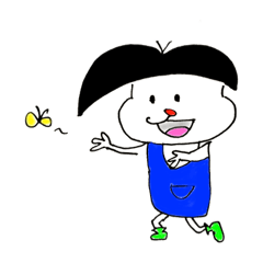 [LINEスタンプ] 青い坊や