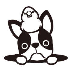 [LINEスタンプ] パグブルネコ