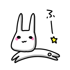 [LINEスタンプ] うさぎーまん（欠席）