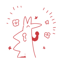 [LINEスタンプ] 赤いらくだ