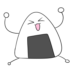 [LINEスタンプ] 海苔付きおにぎりくん