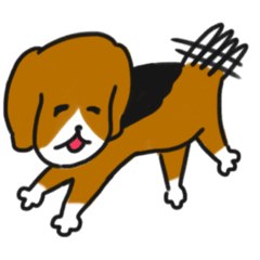 [LINEスタンプ] ビーグルのゴンちゃん
