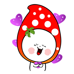 [LINEスタンプ] strawberry sticker(korea text version)