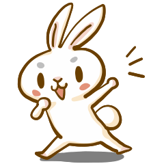 [LINEスタンプ] それ行けウサちゃん