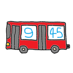 [LINEスタンプ] とある大学のバスの時刻表(バスクロック)の画像（メイン）