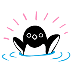 [LINEスタンプ] 目つきの悪いアデリーペンギン